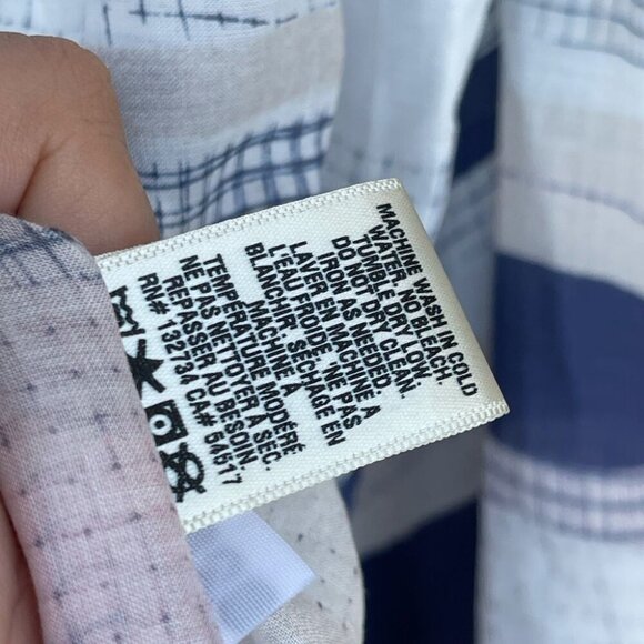 BELLA DAHL TIE FRONT SHIRT - PASTEL STRIPE SIZE MEDIUM - Picture 9 of 10